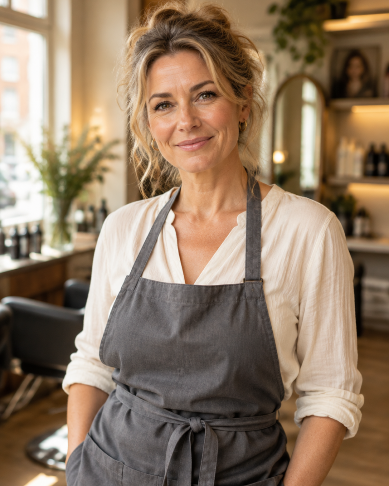 Marloes de Meester, eigenaresse en meesterkapper van Kapsalon De Meester